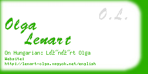 olga lenart business card